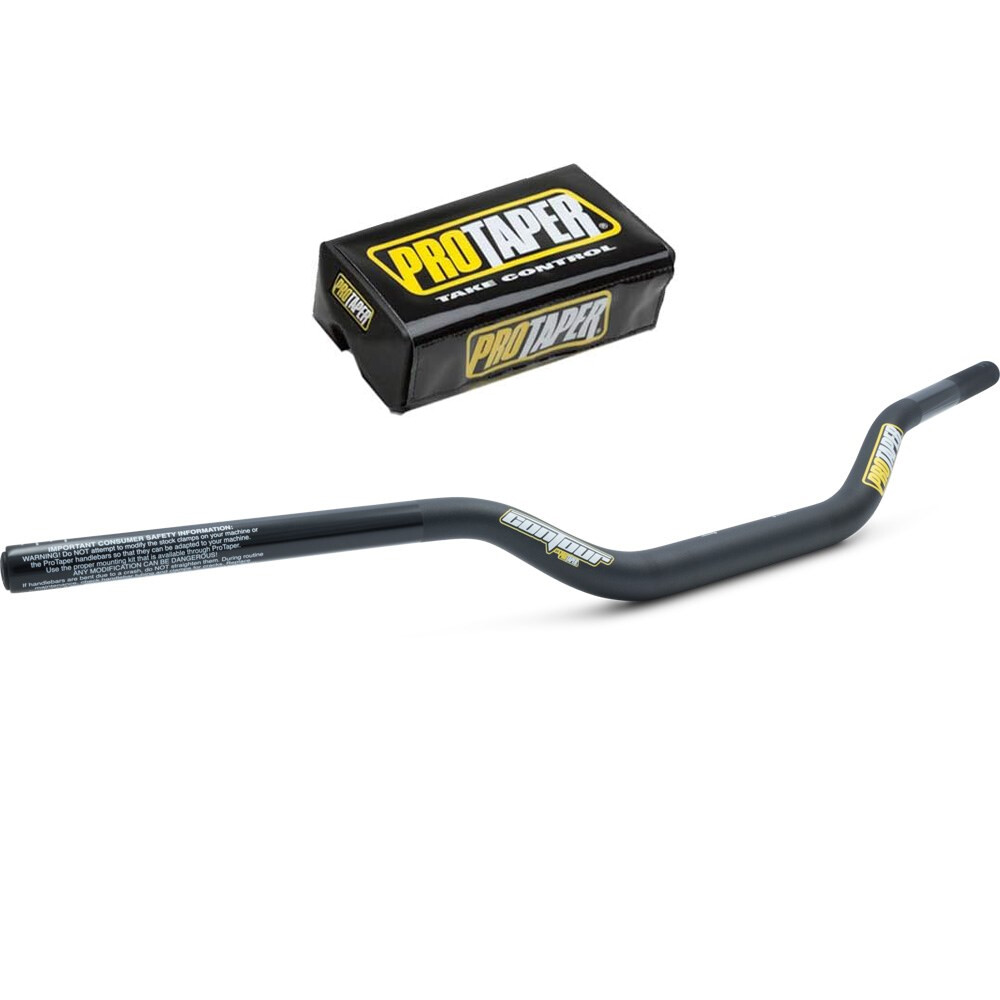 PRO TAPER 1-1/8" CONTOUR CR HIGH BEND BLACK HANDLEBARS MX MOTORCYCLE DIRTBIKE