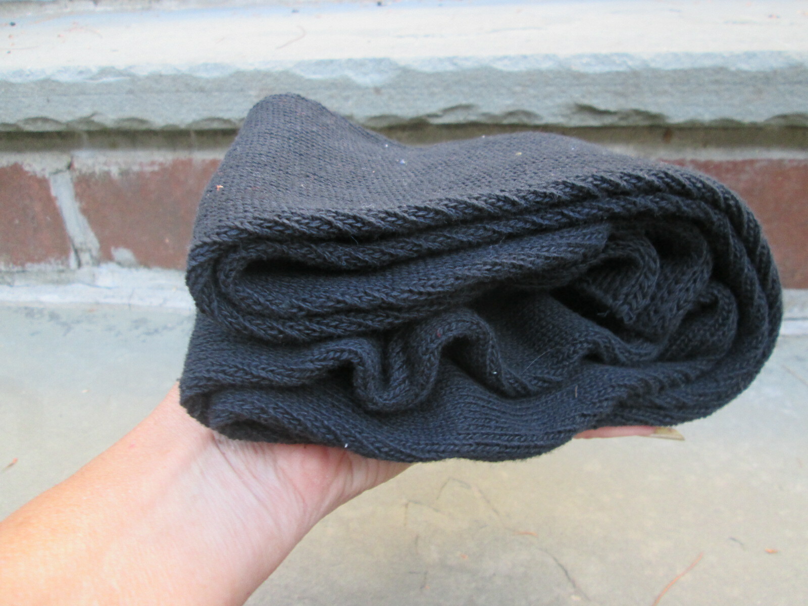 REENACTOR COLONIAL REV WAR 18-19TH C STOCKINGS SOLID JET BLACK COTTON FOOT WEAR