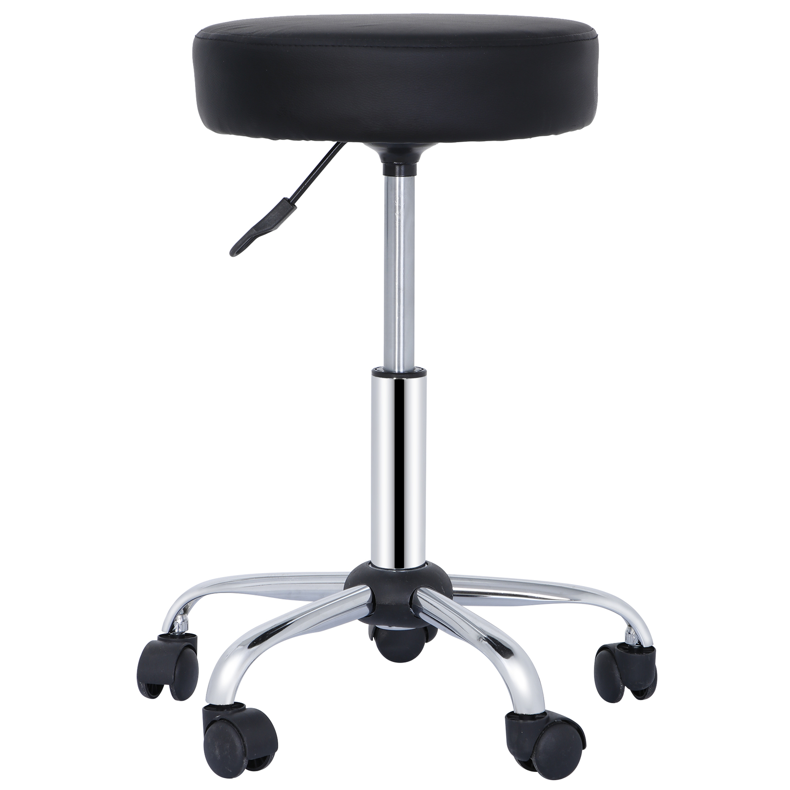 Hydraulic Rolling Stool Swivel Salon Chair Office Tattoo Adjustable Height Black