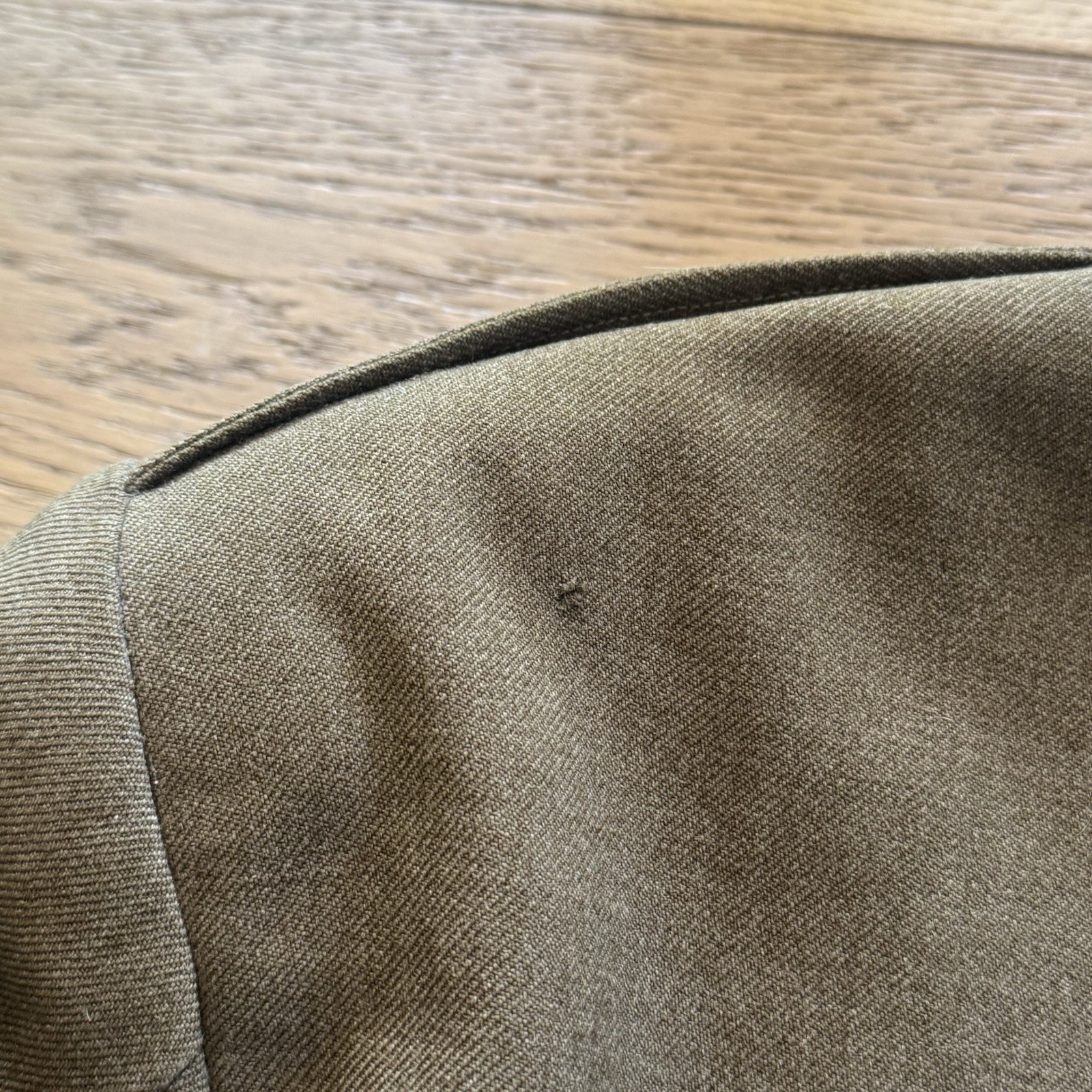 Vintage WWII US Army Eisenhower Ike Jacket Mens Small Wool Drab Olive Pins 1940s