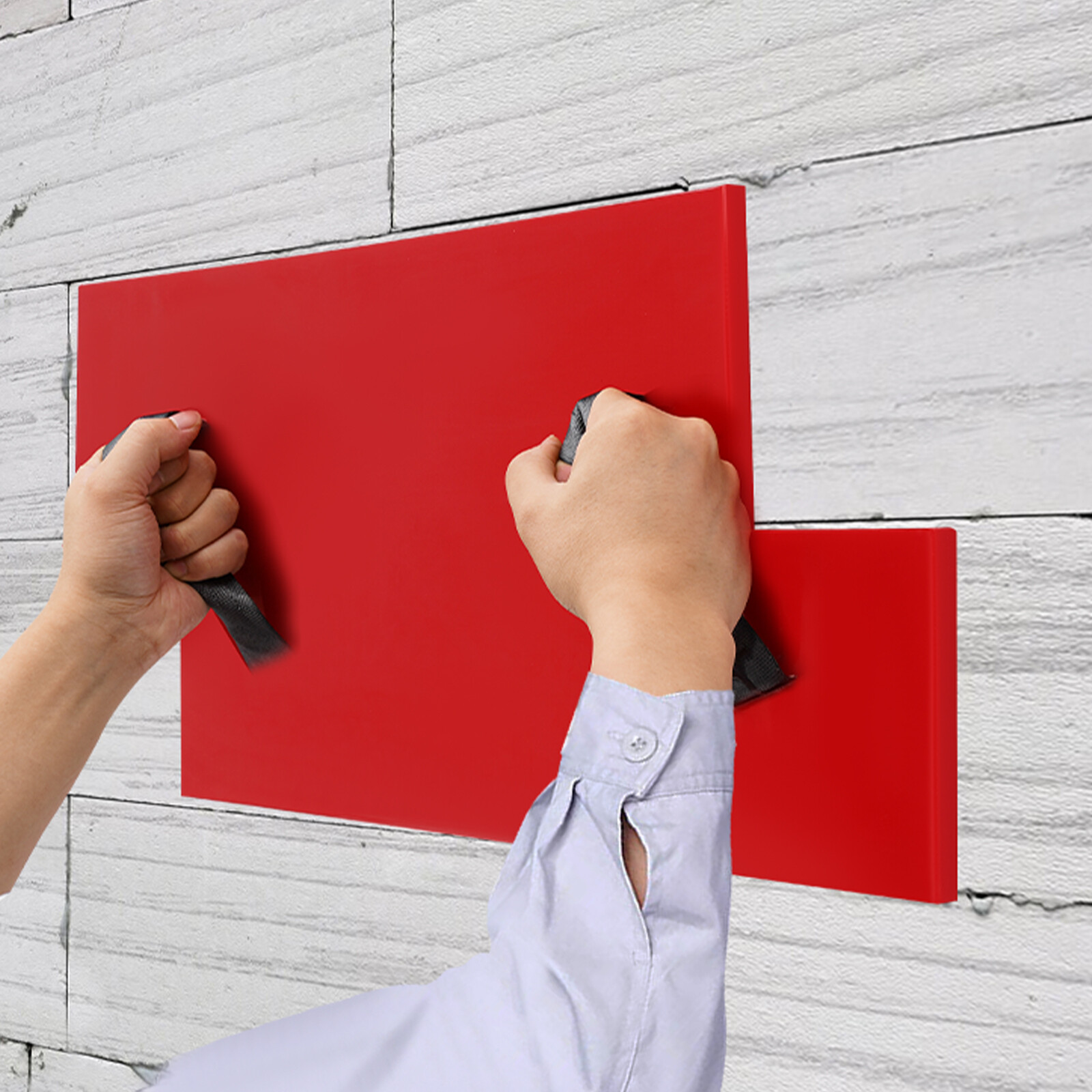 Red 30x72cm Concrete Stamp Mat,Manual Concrete Texture Skin Concrete Texture Mat