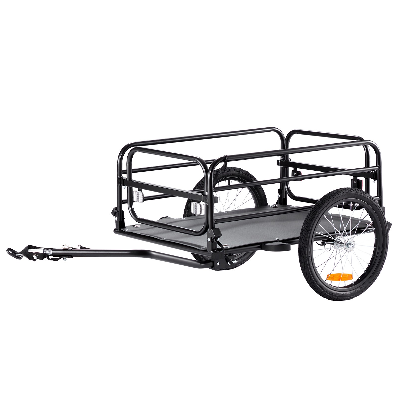 VEVOR Bike Cargo Trailer Bicycle Carrier Storage Cart 160 lbs Load Carbon Steel