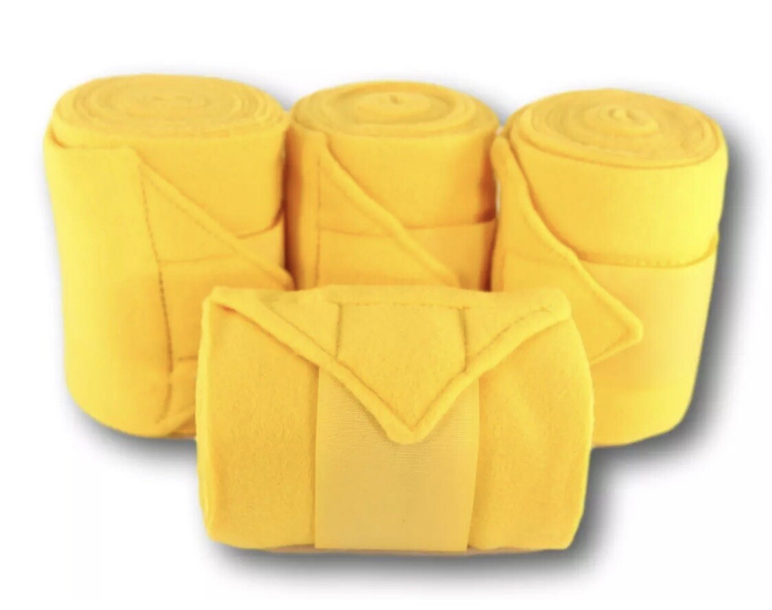 HORSE FLEECE BANDAGES / POLO WRAPS / STABLE WRAPS EQUESTRIAN LEG WRAPS SET OF 4