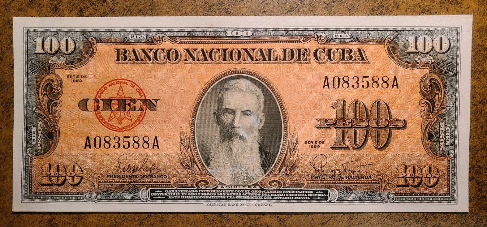1959 LIBERTAD MEXICO 100 PESOS (ALMOST UNC)