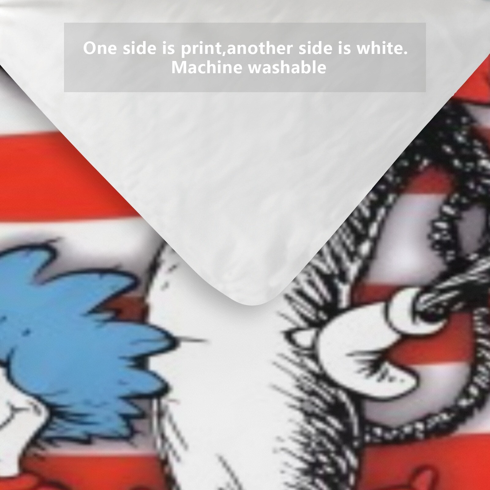 3Pcs Bedding Sets The Cat in the Hat Duvet Cover Sets All Season for Kids Soft