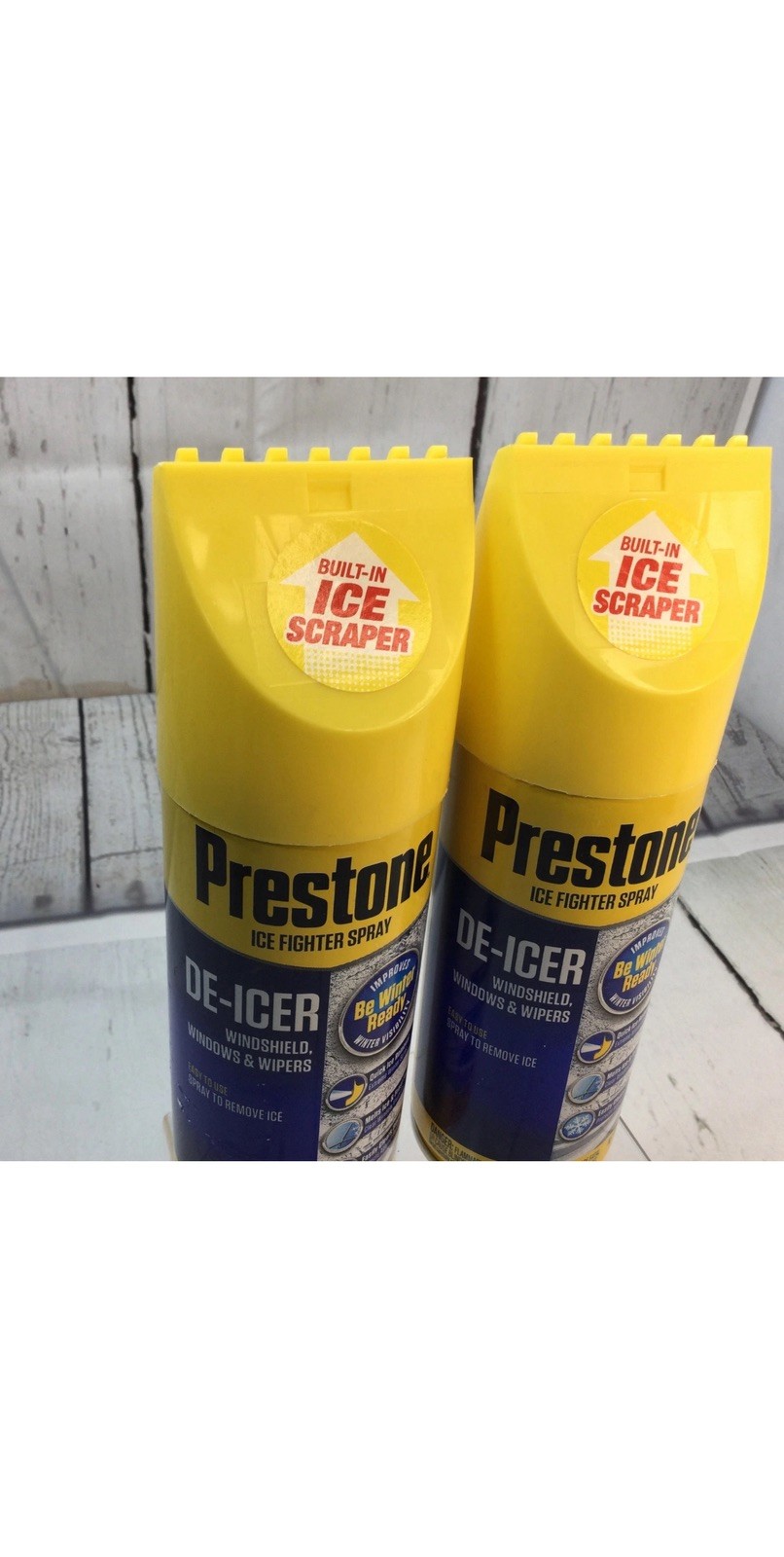 Prestone Windshield De-Icer-Spray Canister 17 oz.Built Ice Scraper Lot 2