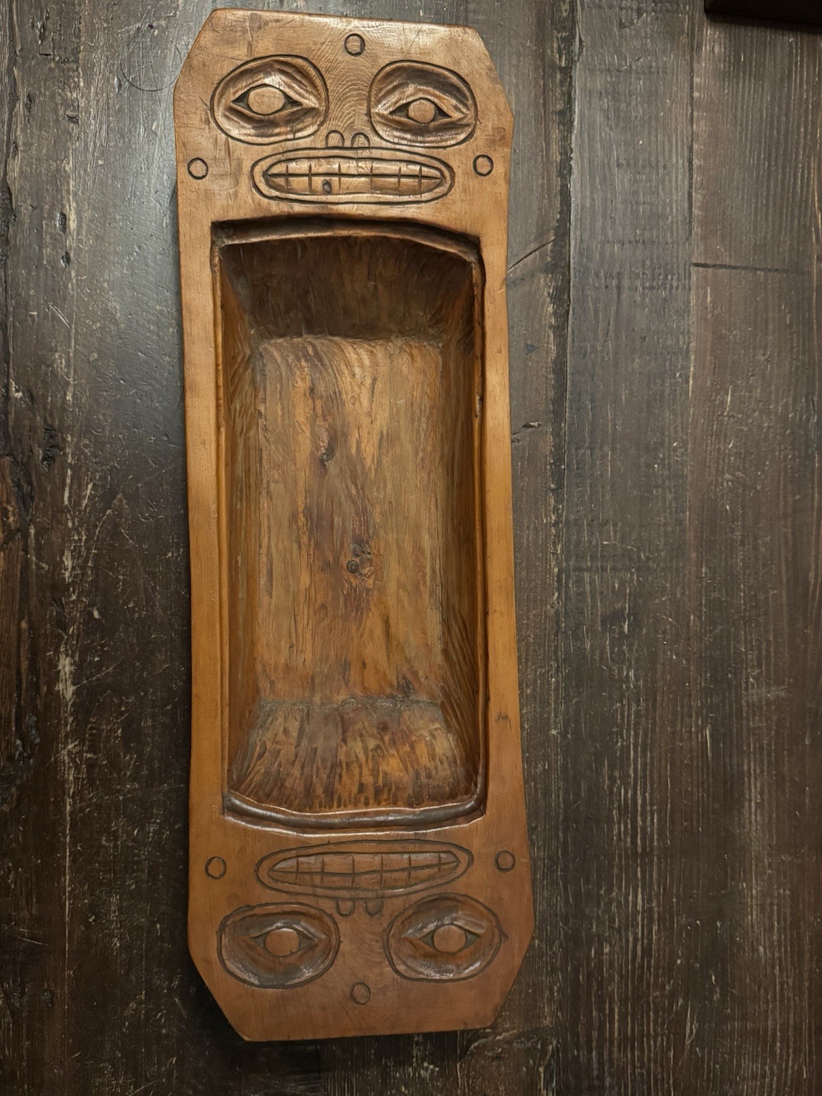 1800’s to Early 1900’s Yellow Cedar Tlingit “Bear” Feast - Grease Bowl - Alaska