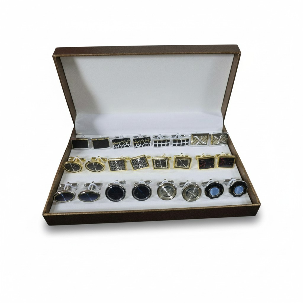 12 Pairs of cufflinks for Men Versatile variants Cufflinks Gifts For Men