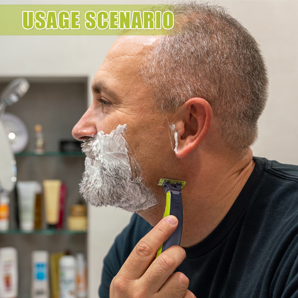 2 Blades Norelco QP210/80 OneBlade Replacement Head for QP2520 /QP6510 /QP6520