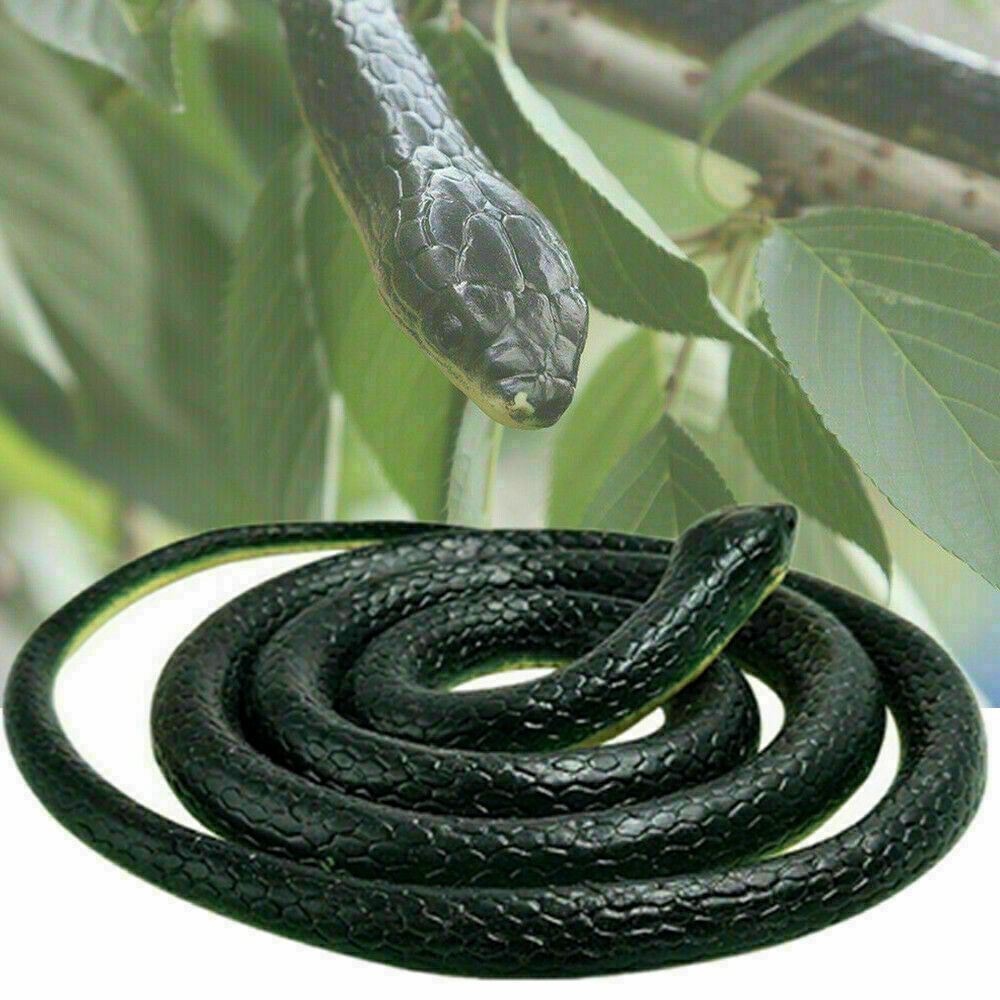 Fake Realistic Snake Lifelike Real Scary Rubber Toy Prank Party Joke For Garden