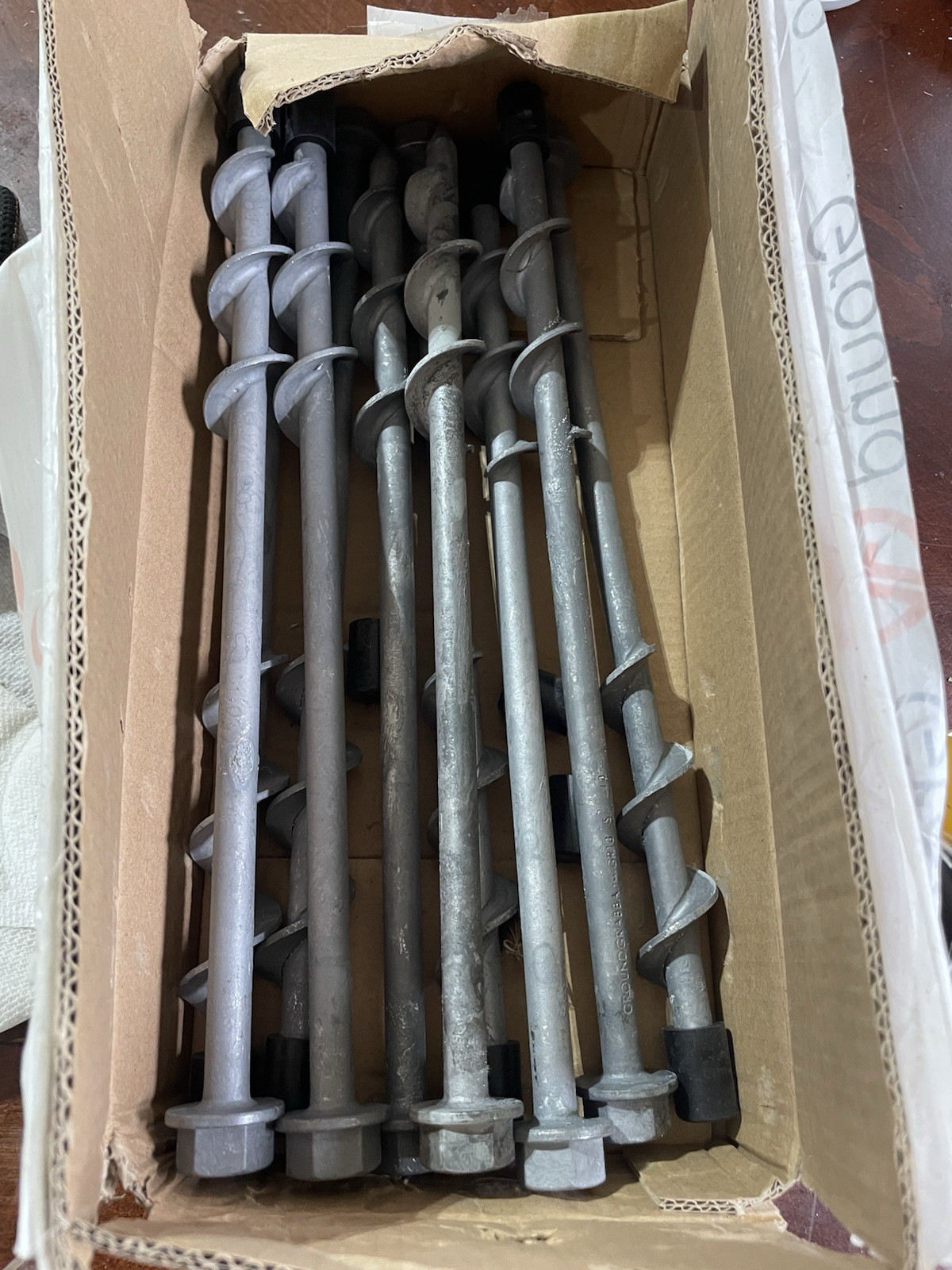 12” Ground Anchors Non-Rust Cast Metal Tent Stakes Heavy Duty