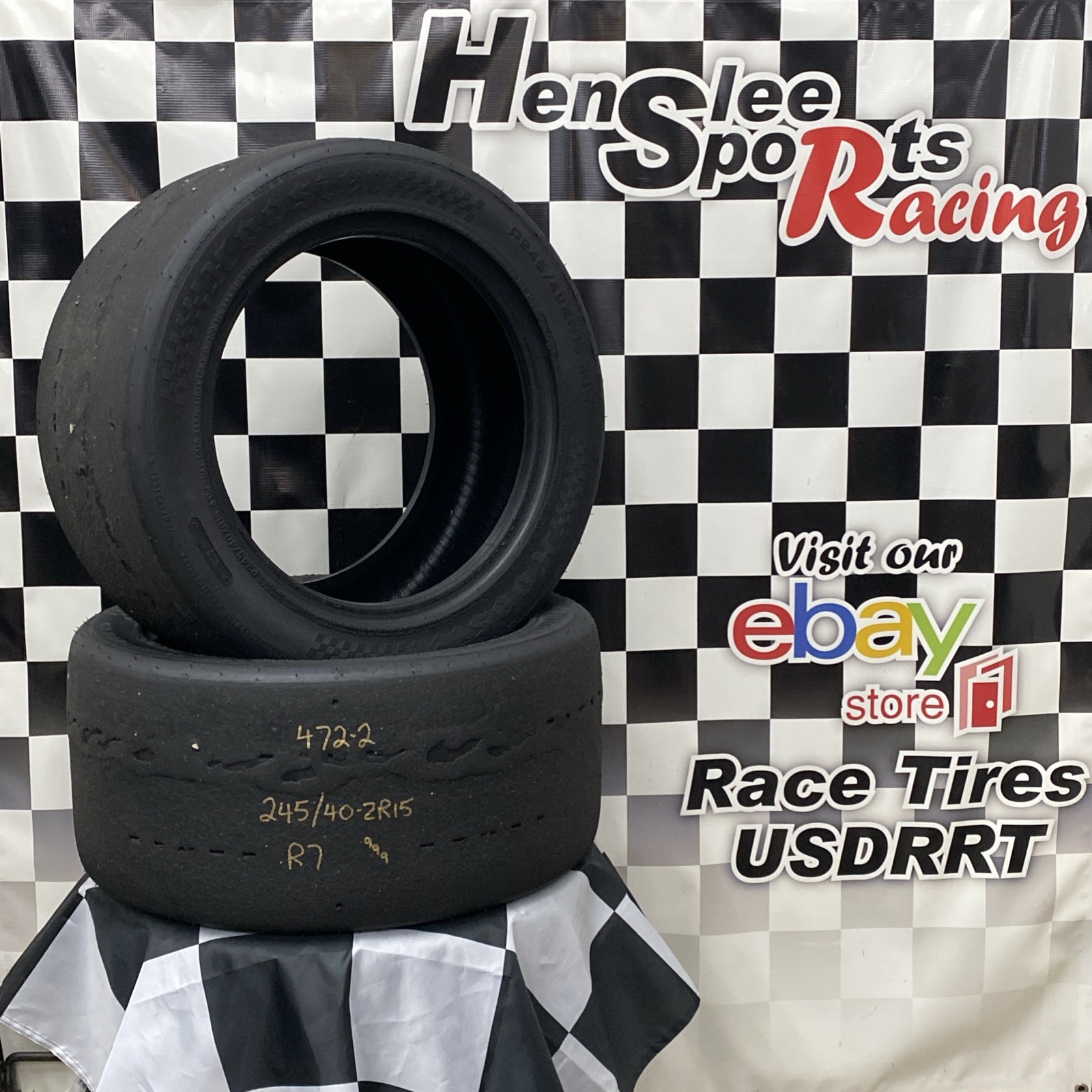 472-2 USDRRT HOOSIER DOT Road Race Tires 245/40-ZR15 R7