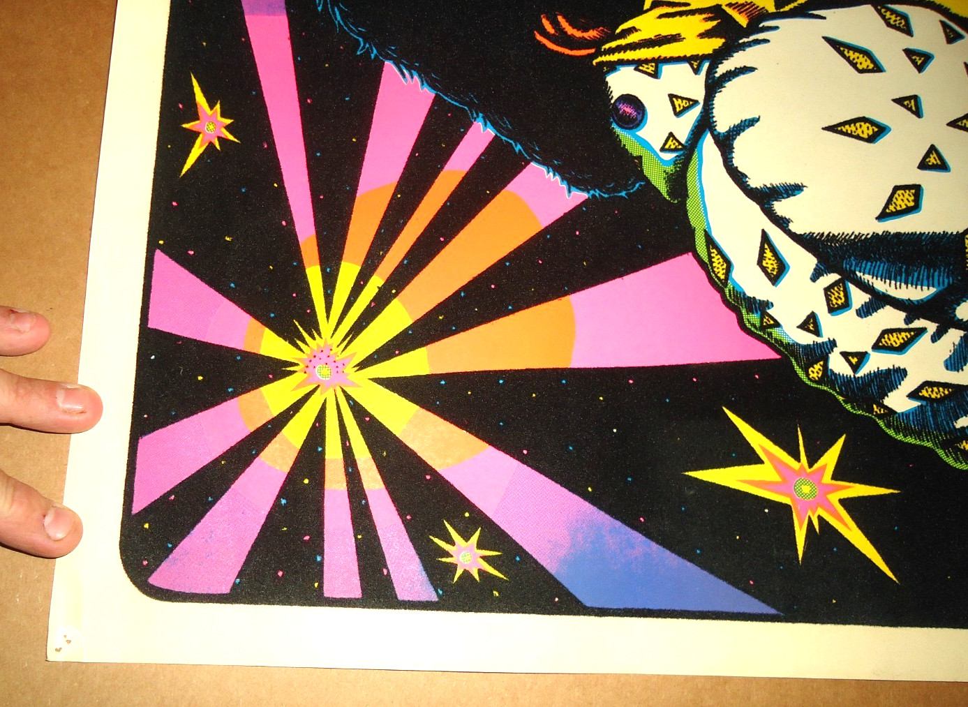 Authentic 1974 Elvis Presley Velvet Poster Blacklight Colorfull John Lykes Rare