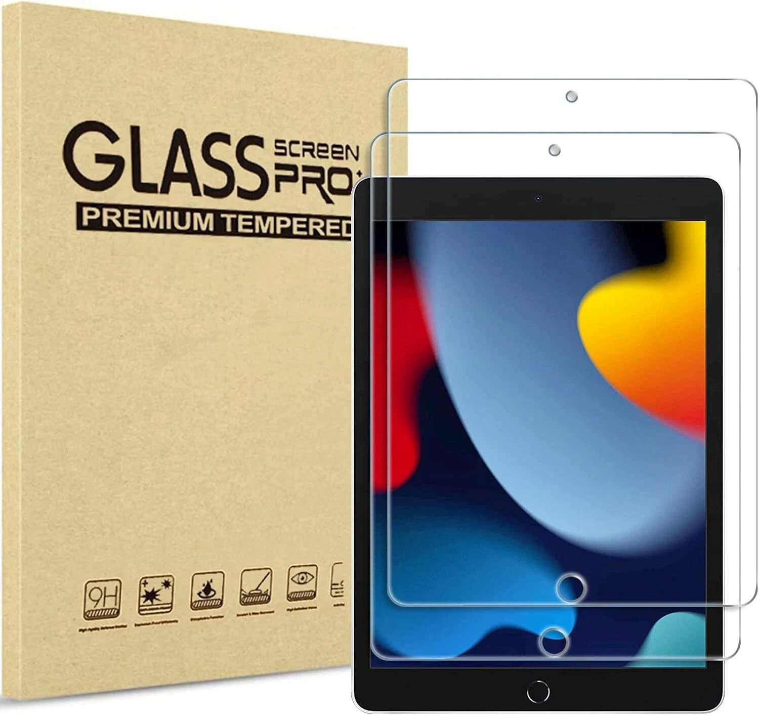 3-Pack Tempered Glass Screen Protector For iPad Pro 13" 12.9" 11" 7/8/9/10th Gen