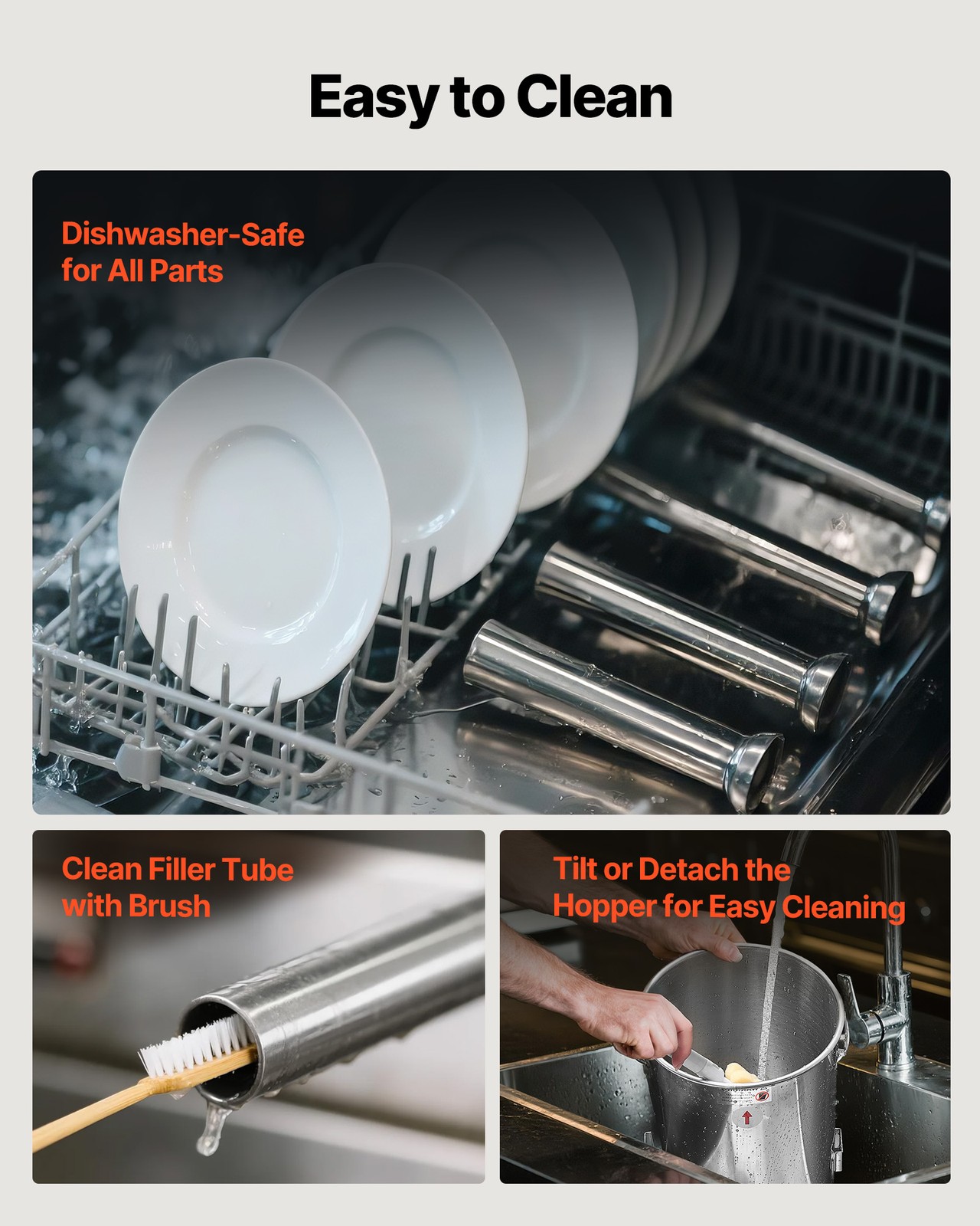 VEVOR Manual Sausage Stuffer 11 LBS / 5 L with 5 Tubes for Commercial & Home