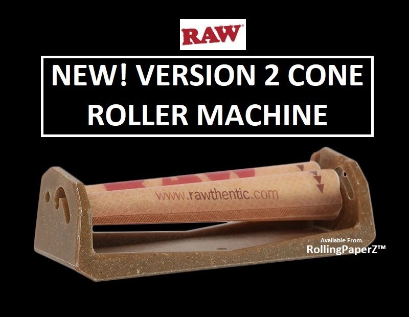 New! RAW Version 2 CONE ROLLER ROLLING MACHINE Rolls KING SIZE & 1 1/4 Size Cone