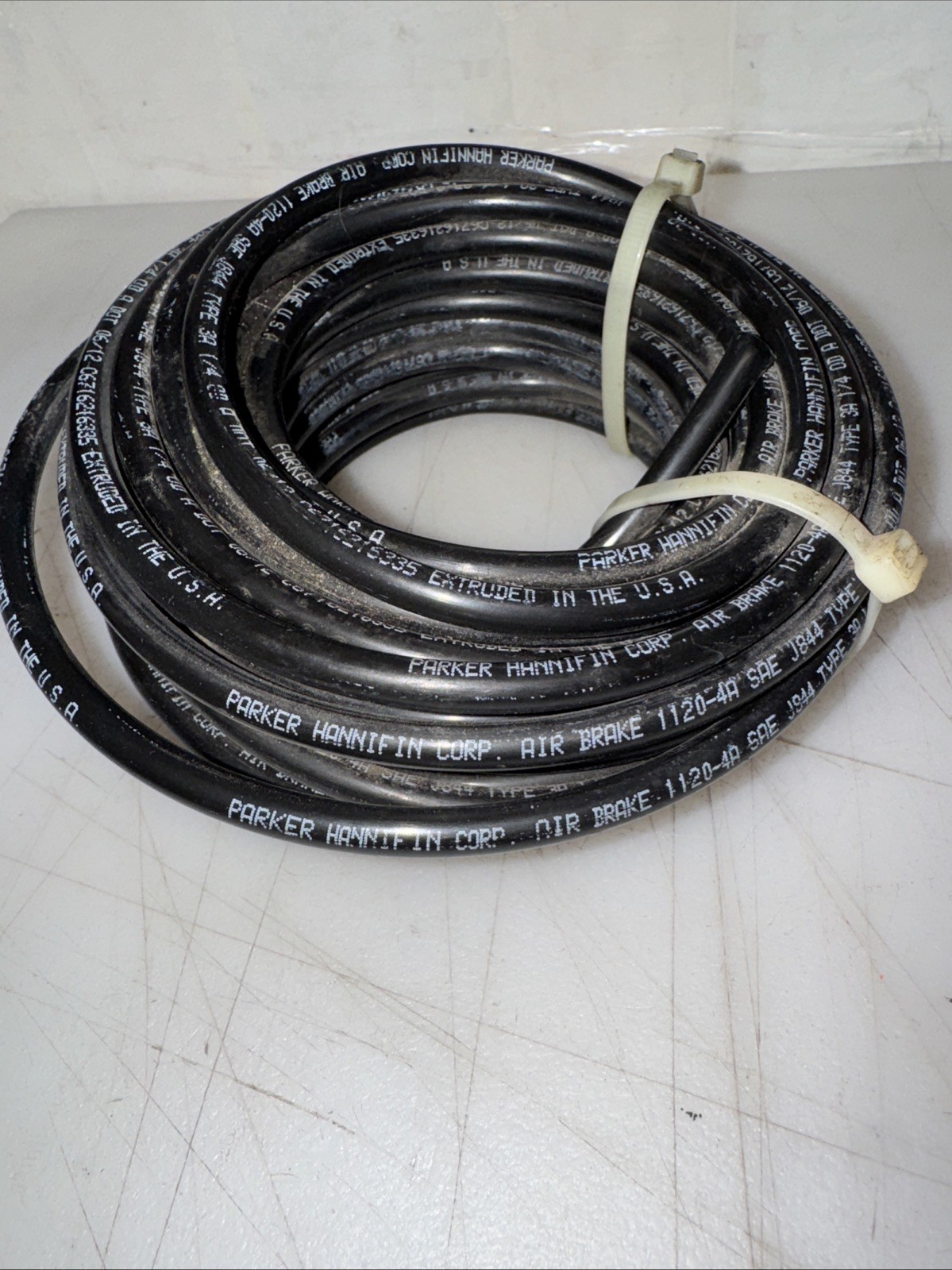 25 FT 1/4" OD DOT Parker Hannifin 1120-4a Sae J844 Type 3a Nylon Air Line USA