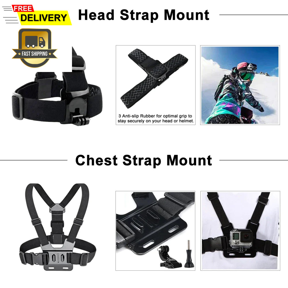 Accessories Kit Mount For GoPro Hero 11 10 9 8 7 6 Session SJCAM/Xiaomi yi EKEN