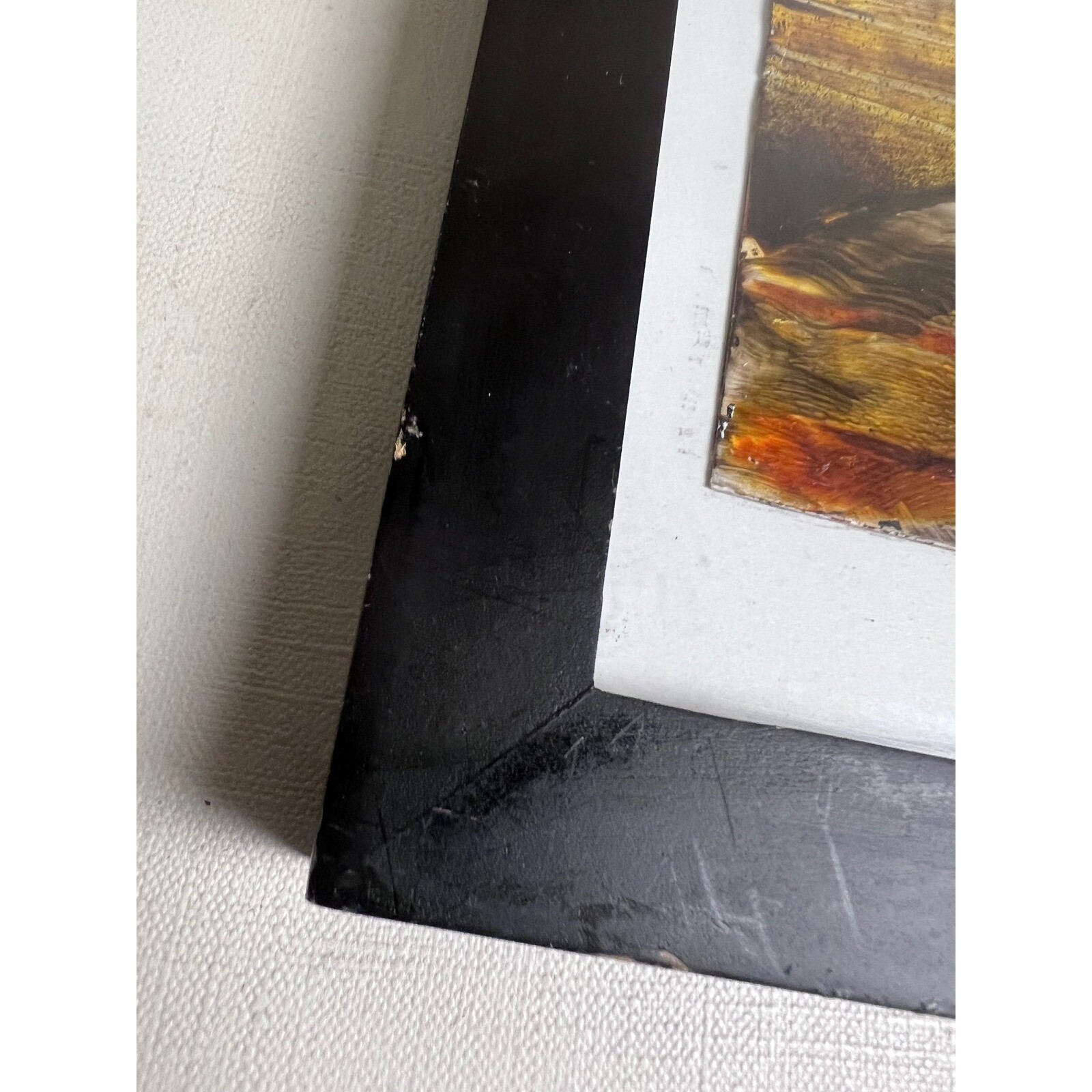 Vintage Fantasy Landscape Planets Sci-Fi Spray Paint Signed Framed Art Painting