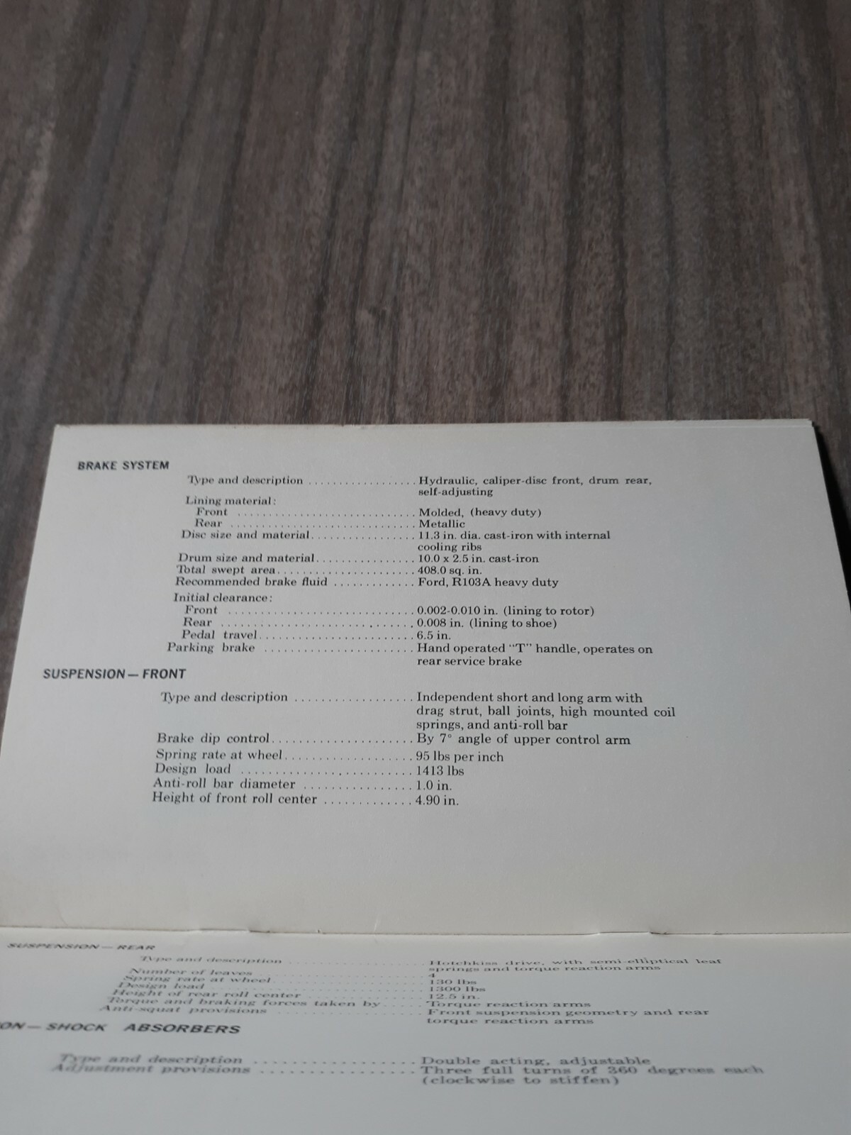 ORIGINAL 1966 Shelby American GT350 Mustang Owners Manual RARE FIRST PRINTING !!