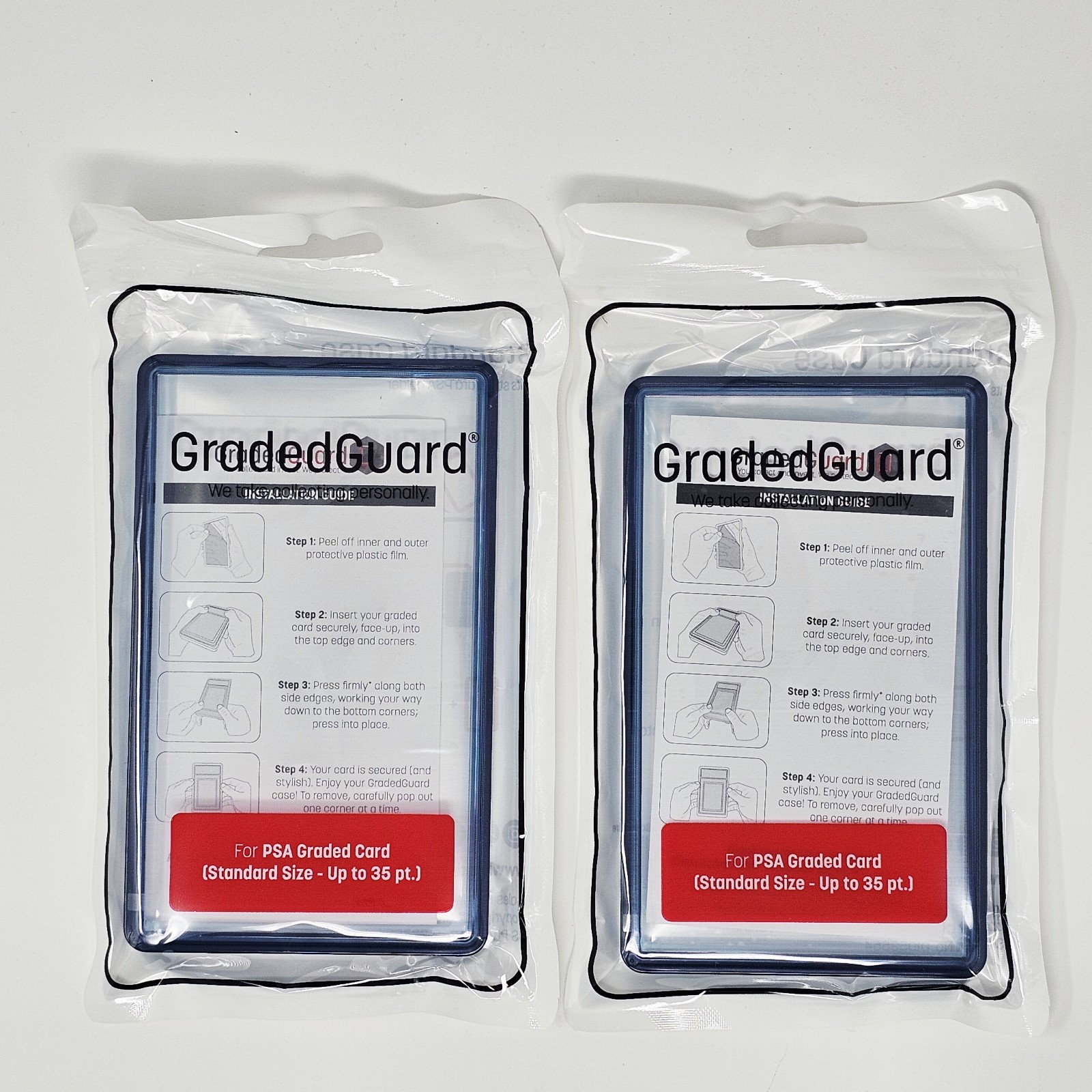 (2) Sapphire GradedGuard PSA Graded Card Jewel Case Guard Protector Stackable