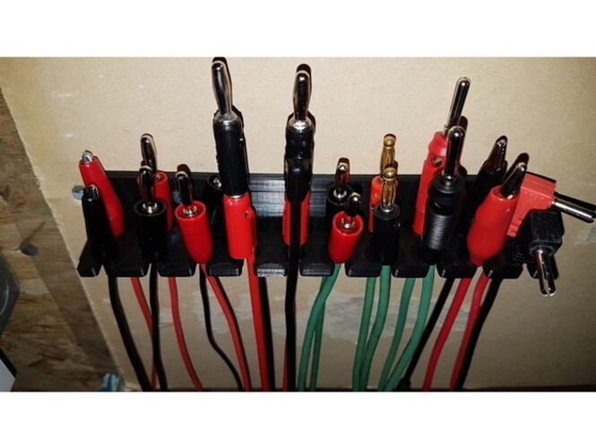Wall Mount Holder / Organizer for Test Lead Probe Pairs - Banana Cables