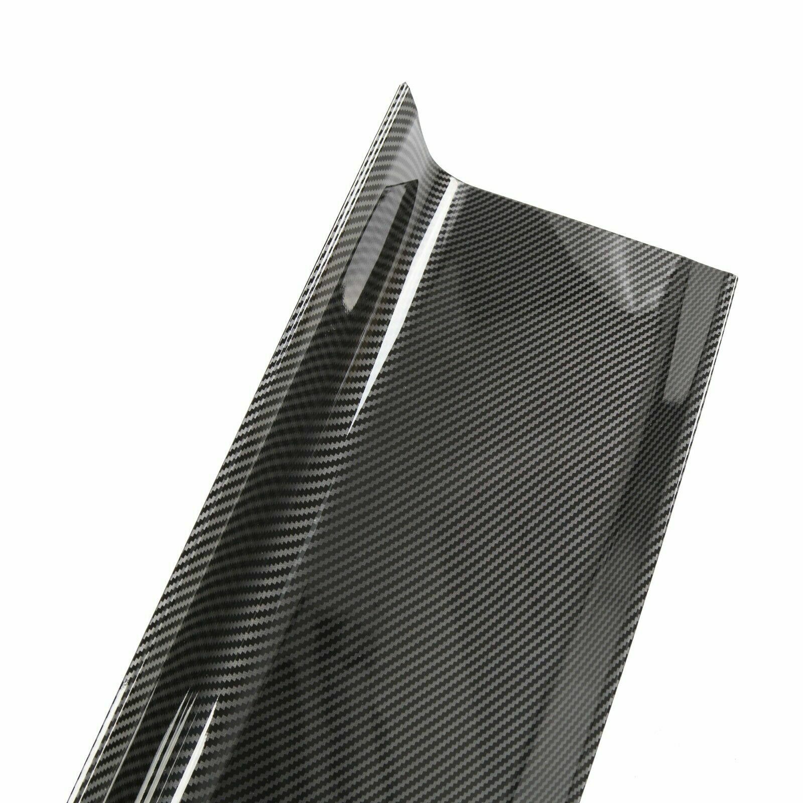 Carbon Fiber Look Rear Trunk Panel Decklid Trim Cover For Ford Mustang GT 15-23