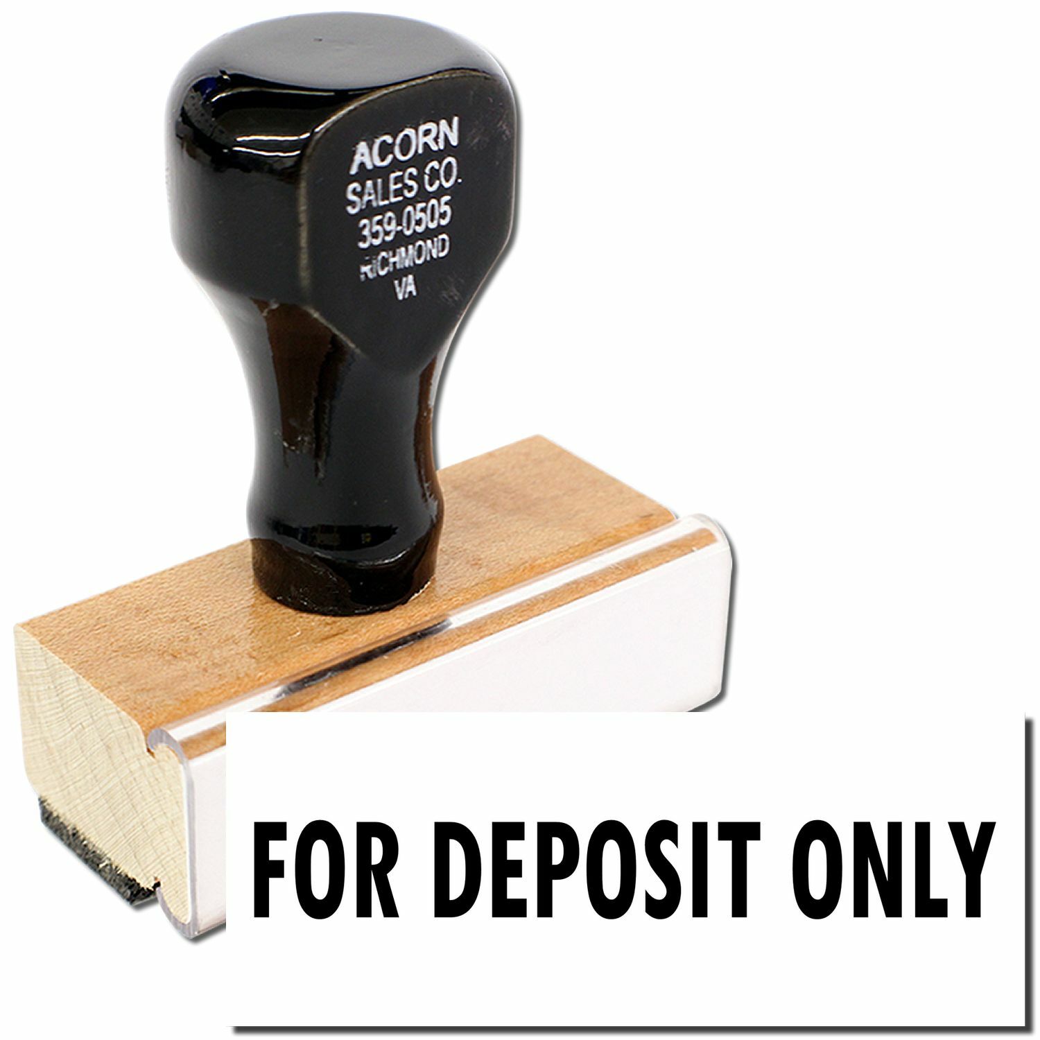 For Deposit Only Rubber Stamp Size 1/2" Tall x 1-1/2" Wide