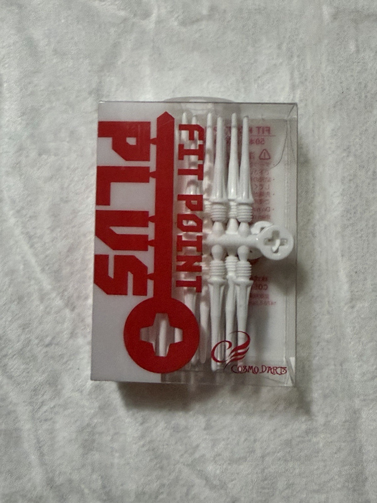 White FIT POINT PLUS Dart Tips 25mm: 2 Boxes of 50 Tips