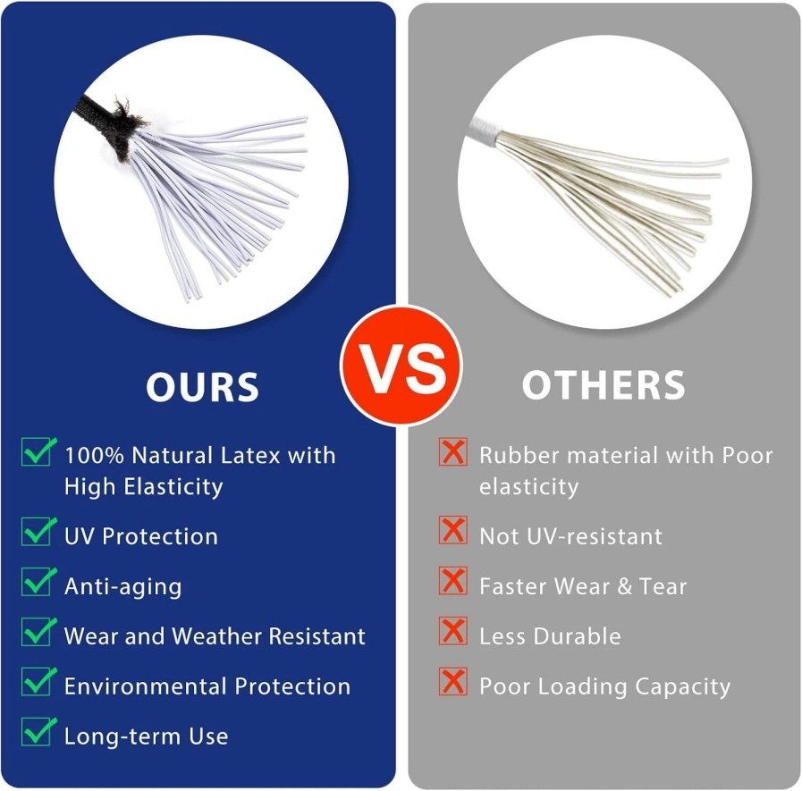 6" Ball Bungee Bungie Cord 100Pcs Black Heavy Duty Canopy Tarp Tie Downs * \