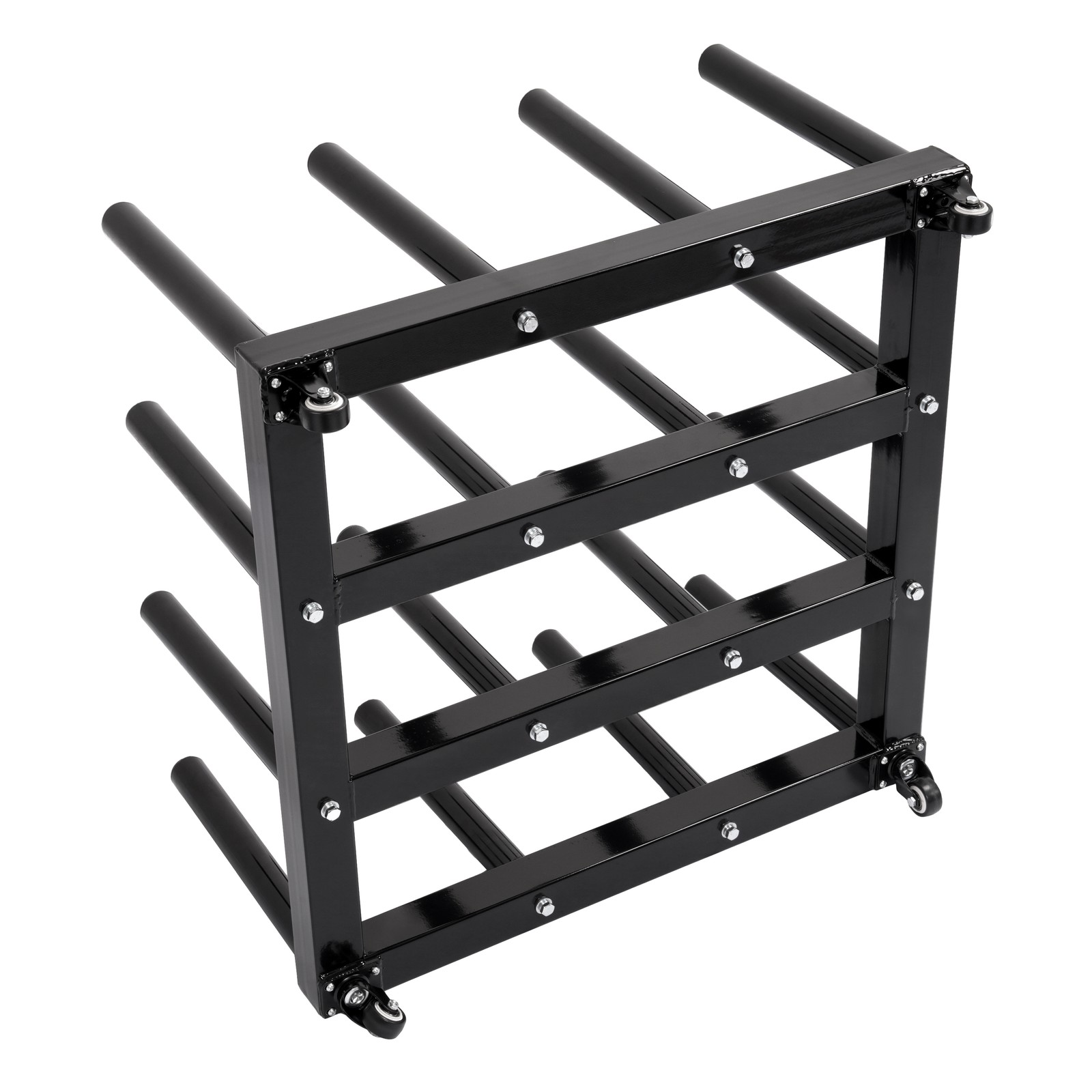 Vinyl Cart Mobile Media Rack 16 Roll Capacity Heavy Duty Digital Media Storage