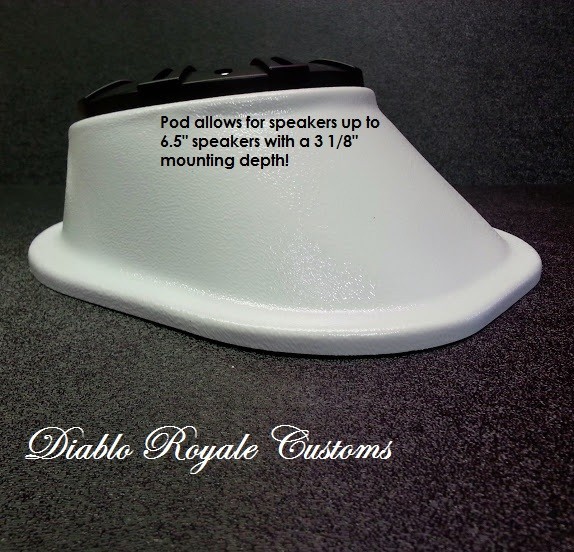 BLACK JACK SPEAKER POD ADAPTERS 6.5" 6 1/2" or 5.25" SPEAKER MOUNT W/FLANGE