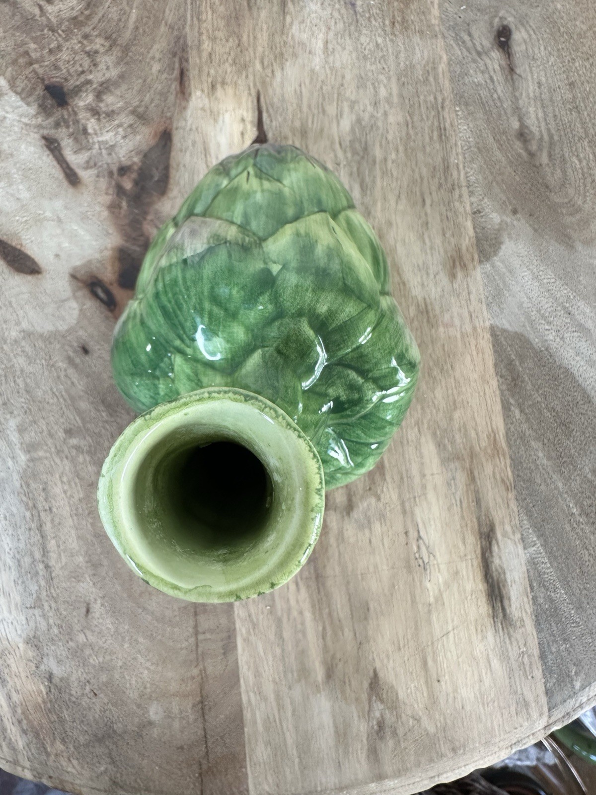 Artichoke Vase Bottle Ceramic Vegetable Decor Italian Majolica