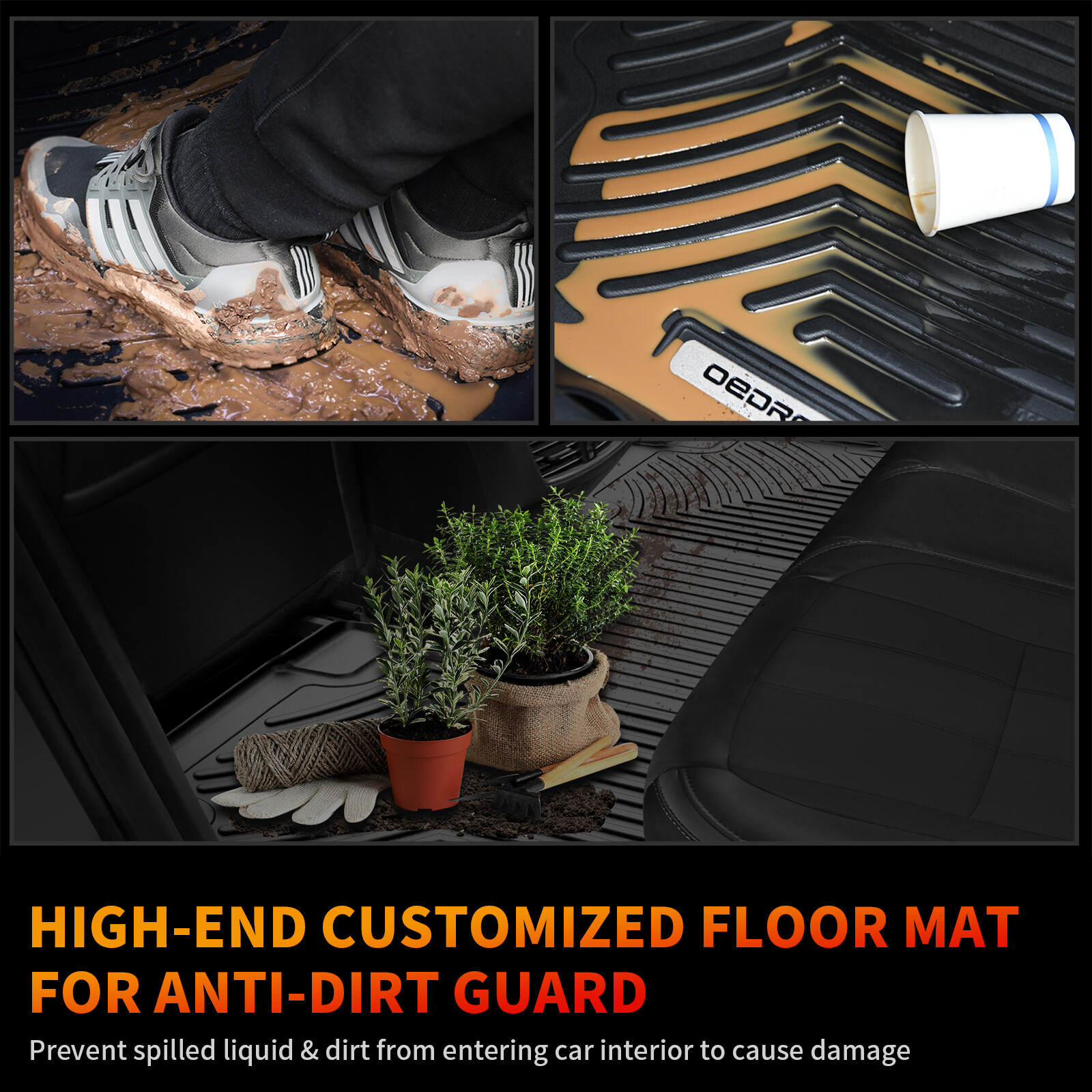 Floor Mats for 2017-2022 Ford F-250 / F-350 Super Duty Crew Cab TPE All-Weather