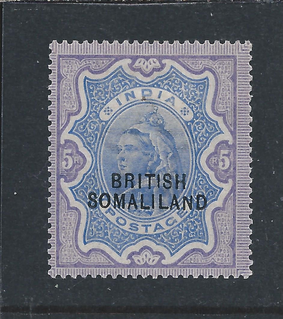 SOMALILAND 1903 5r ULTRAMARINE & VIOLET MINT SG 24 CAT £130