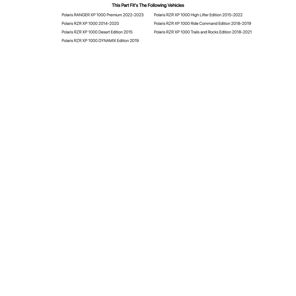 Tusk UTV Prop Shaft For Polaris RZR XP 1000 DYNAMIX Edition 2019