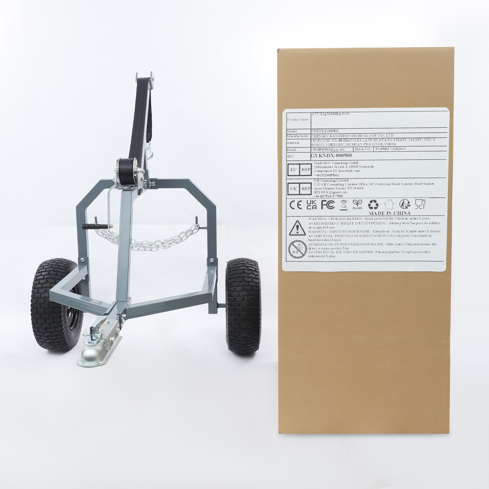 Heavy Logs Skidder Logging Trailer Transporting Cart Trolley Log Skidding Arch