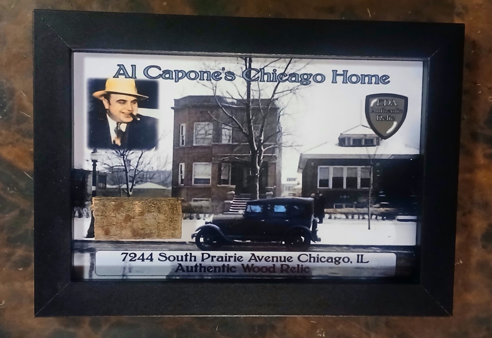 Gangster Al Capone Chicago Home Authentic Wood Relic True Crime w/COA