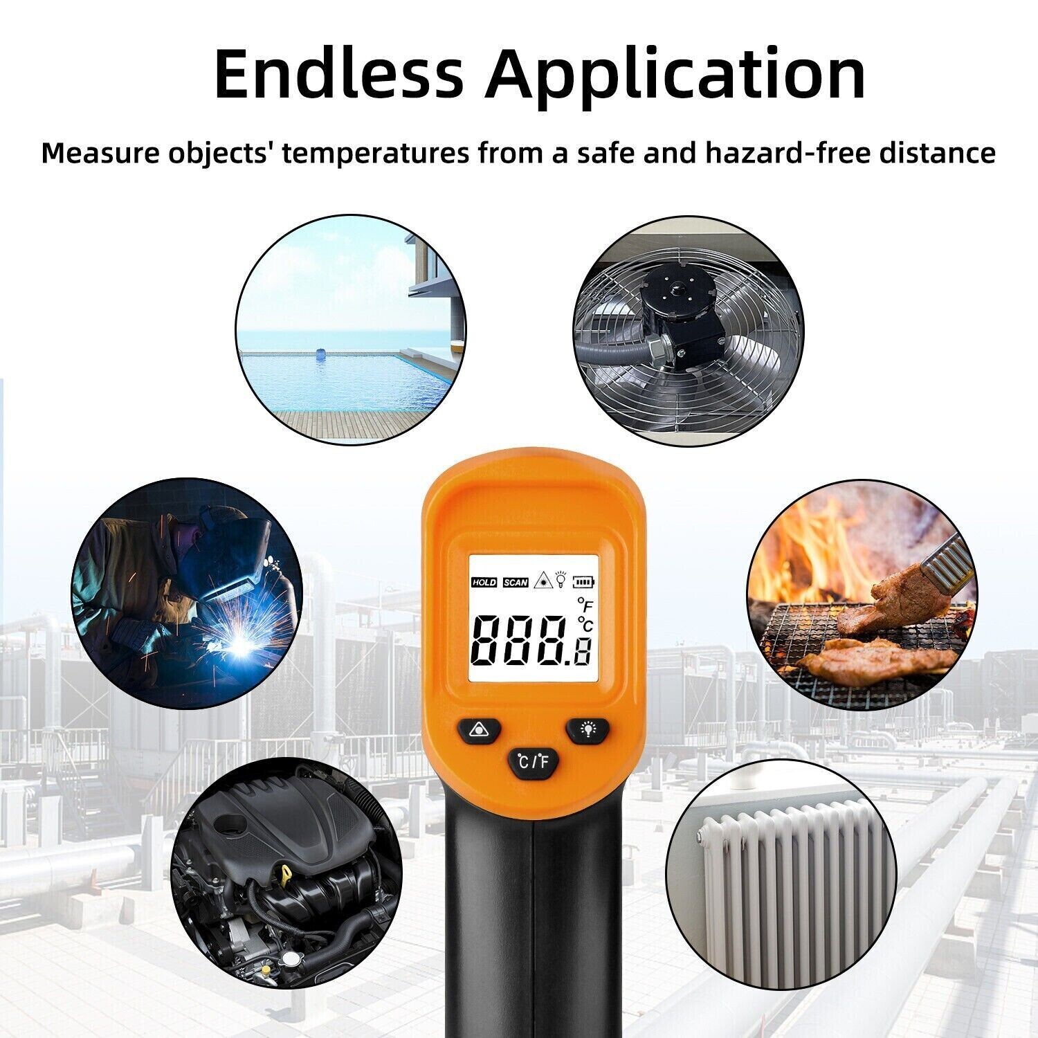 Infrared Thermometer Non-contact Digital Laser Infrared Temperature Gun
