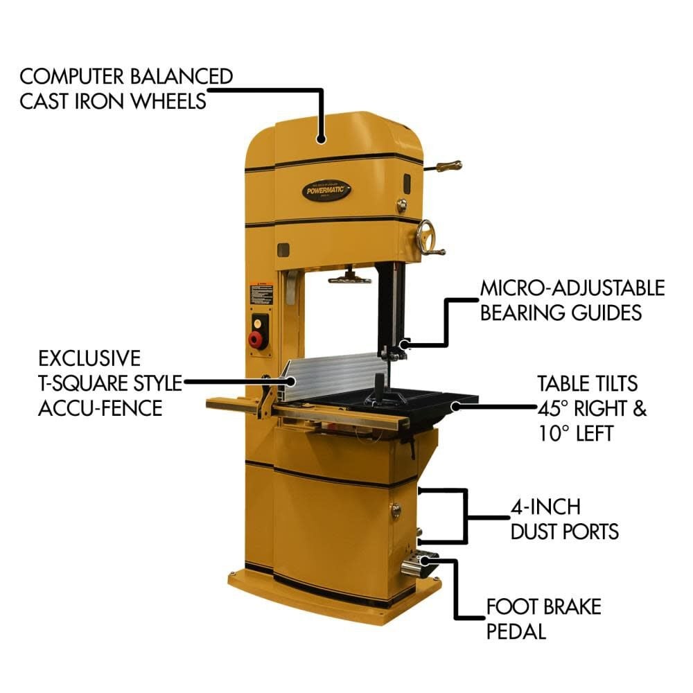 Powermatic Pm2013Bt Bandsaw 5Hp 1Ph 230V Armorglide