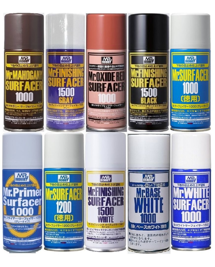 Mr. Hobby Surfacer Primer Series Spray Paint - US