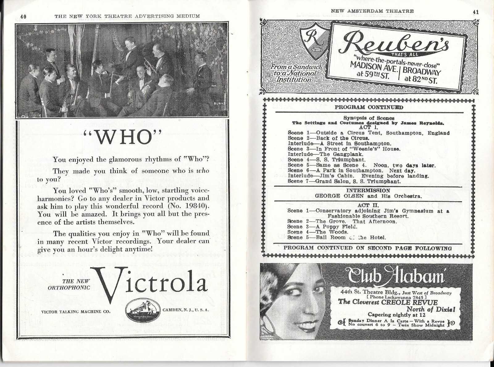1926 New Amsterdam Theatre NY Playbill "Sunny" Marilyn Miller