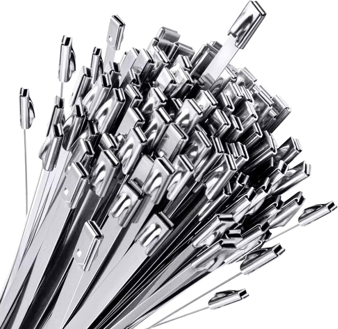 24-36" 100-200pc INDUST. GRADE 400lb-12MM Heavy D Stainless Steel Zip Tie Cable