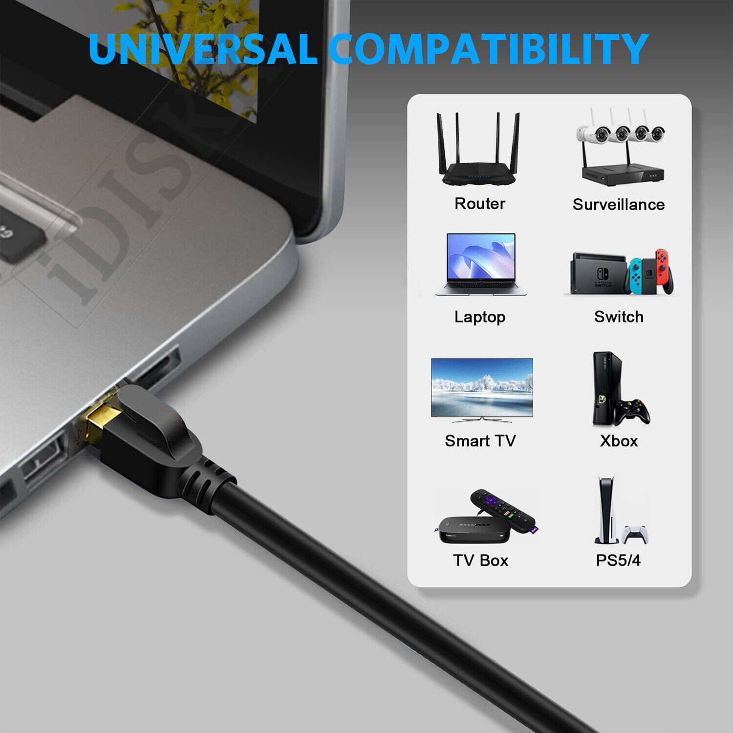 Cat 8 RJ45 Ethernet Cable Super Speed 40Gbps Patch LAN Network Gold Plated Lot