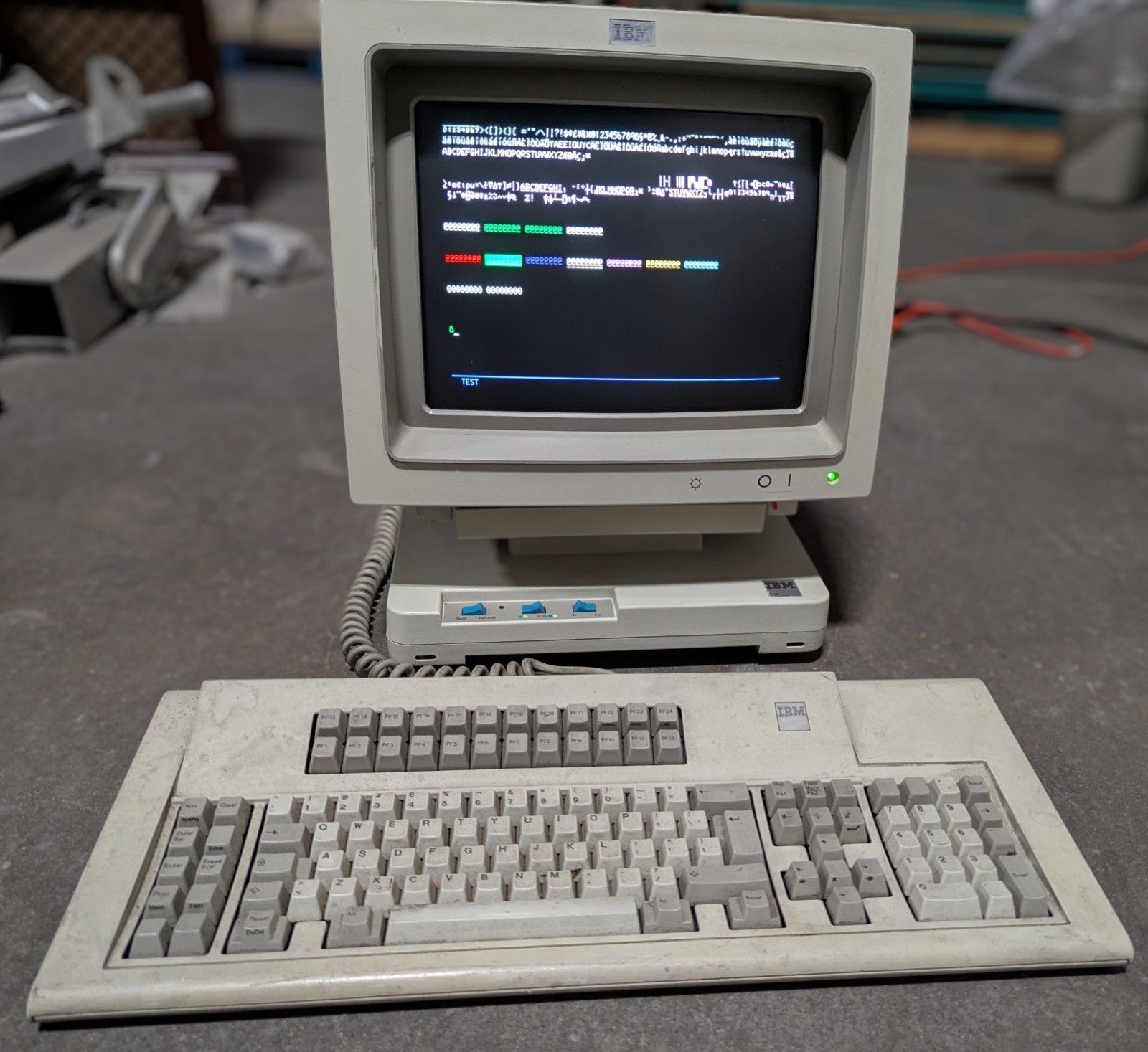 VINTAGE Working! IBM 3179 Terminal 1984 Looks Great!!, IBM Vintage Computer 1984