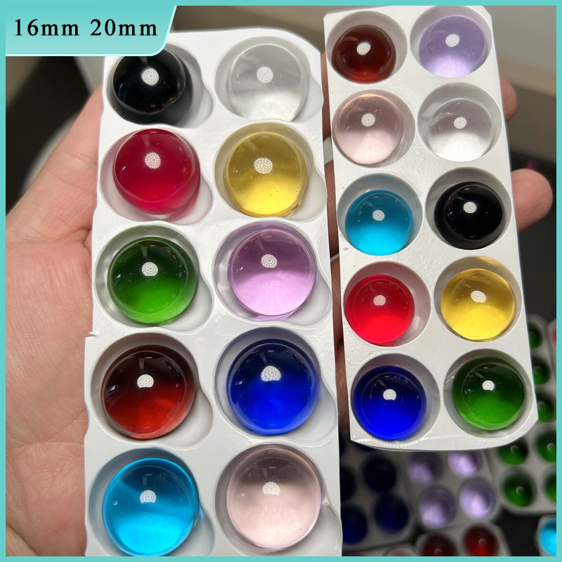 16mm 20mm Glass Beads Marbles Crystal Decorative Sphere Colorful DIY Toy Game