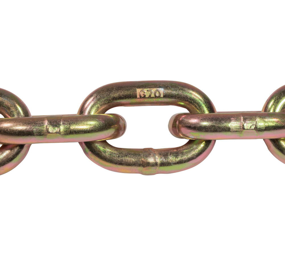 2Pk 36" G70 Trailer Safety Chain w/ 3/8" Clevis Hook & Chain Retainer 6250 # WLL