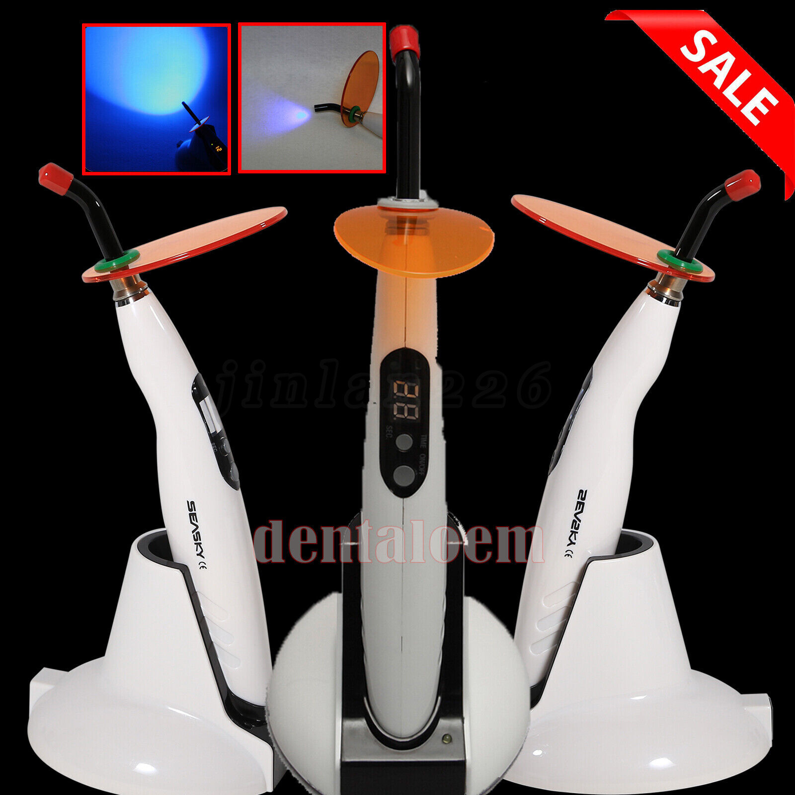 Woodpecker Style Wireless Cordless LED Dental Curing Light Lamp Teeth Whitening