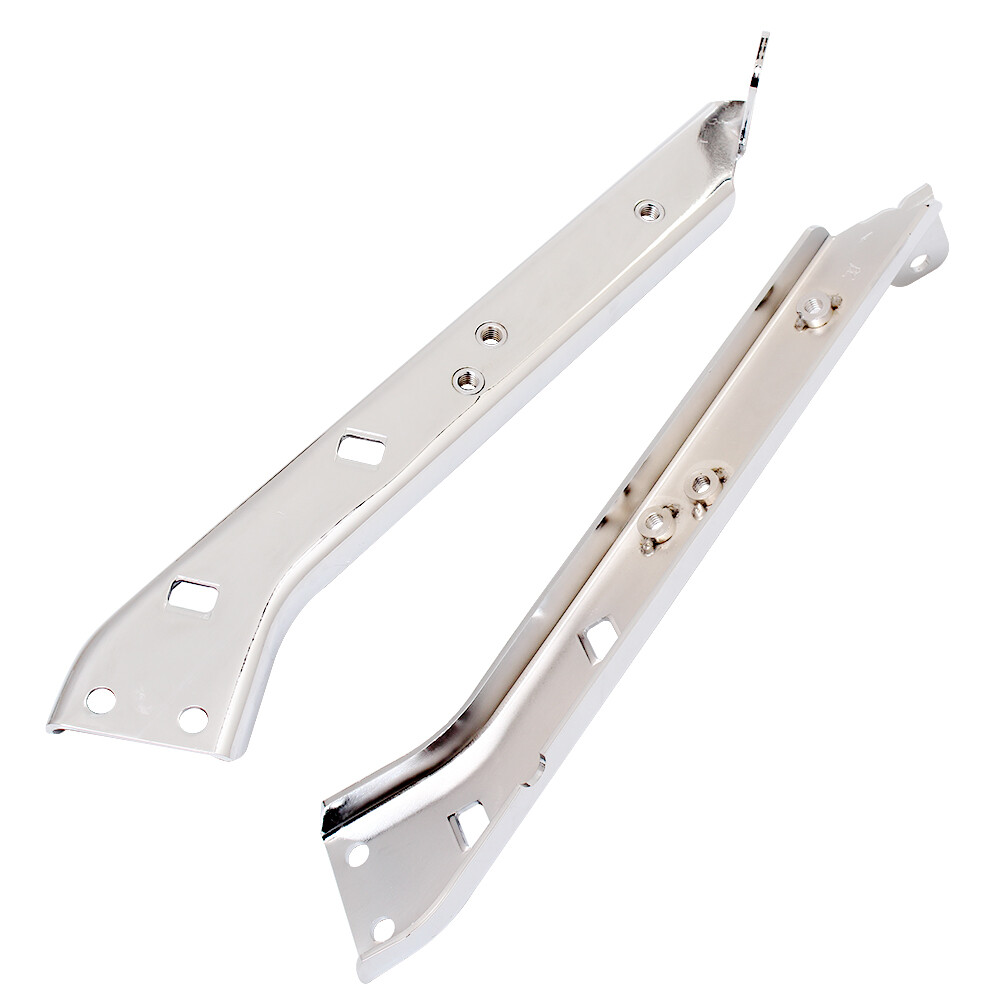 Pair Chrome Saddlebag Rail Support Brackets for Harley Touring FLT FLHT 85-08