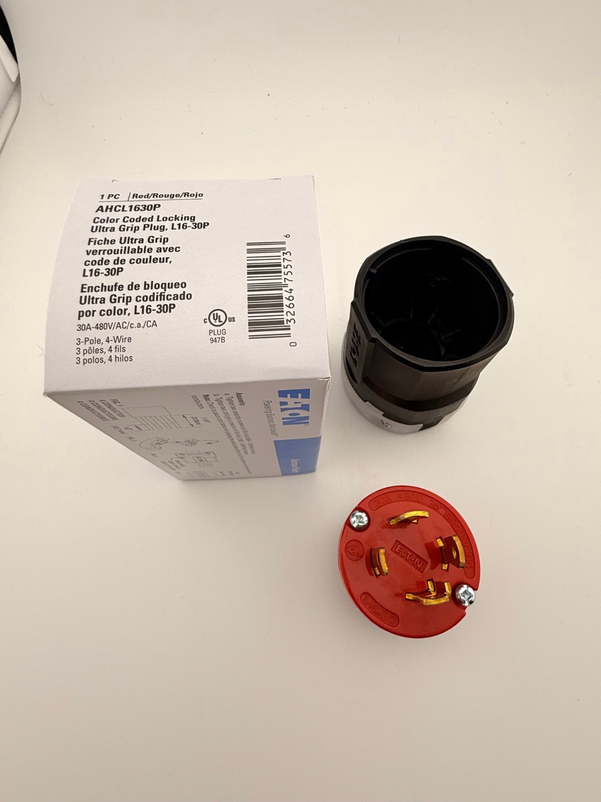 Eaton AHCL1630P HBL2731 71630NP L16-30P 30 Amp 480V Twist Lock Male Plug NEW
